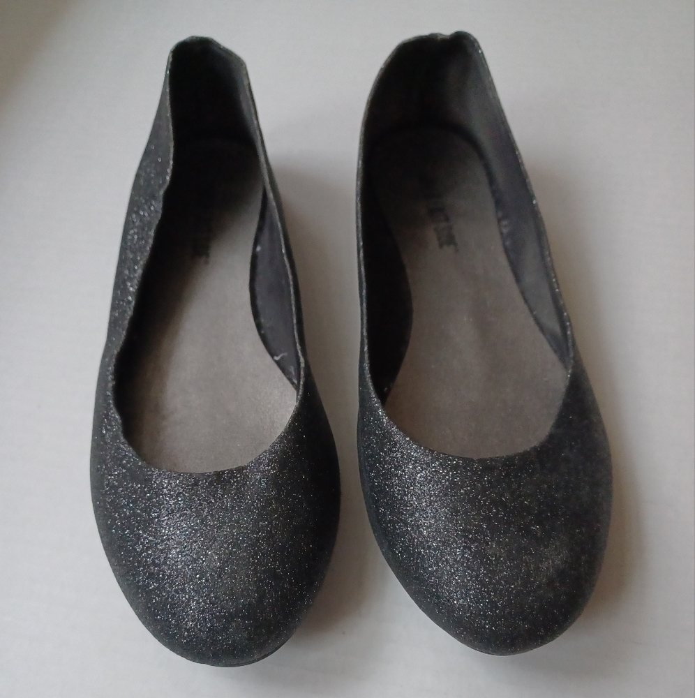 4/$60 Black Sparkly Flats - Size US 8.5 (Women)